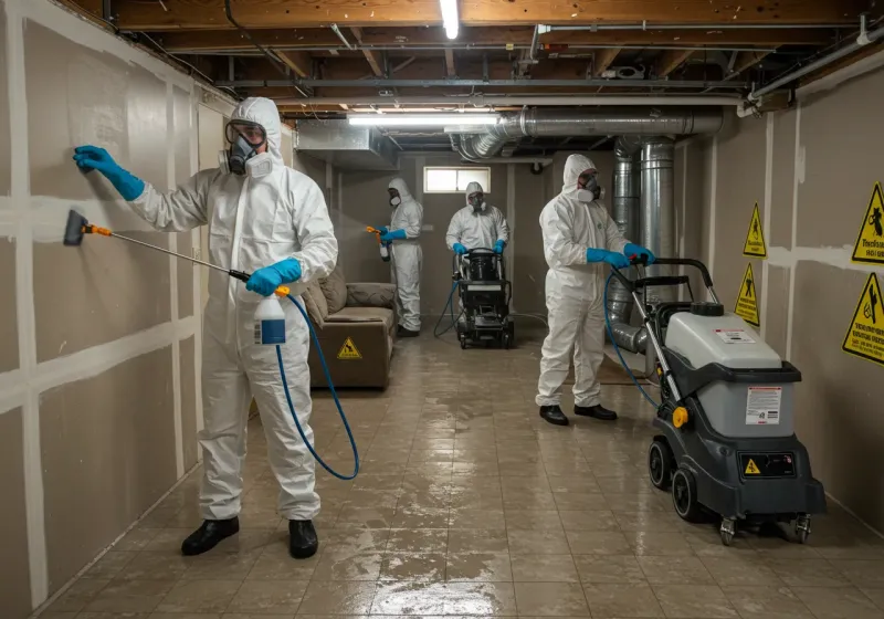 Basement Moisture Removal and Structural Drying process in Palatka, FL